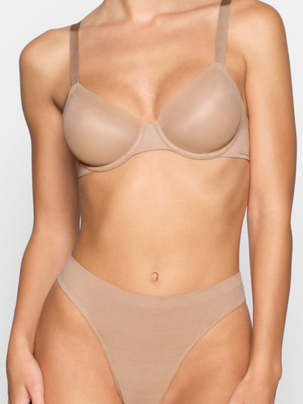 SKIMS No Show Unlined Demi Bra - Nude/Tan